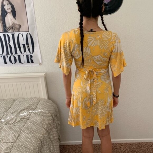 Rare Vintage Sky Mini Dress Size S Braided Leather Bodice Detail - Picture 5 of 6